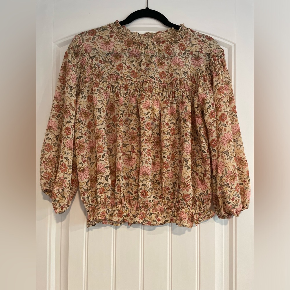 Industry Republic Clothing, Large, 3/4 Length Sleeve Floral Blouse
